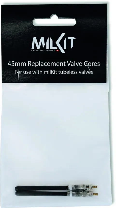 milKit Ventileinsatz Ersatz Valve Cores 45 mm - Tubeless Ventileinsätze 2er Set
