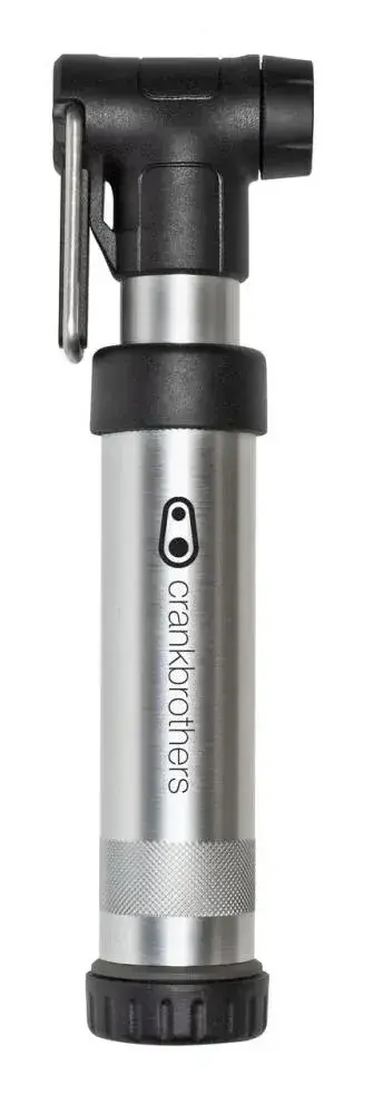 Crankbrothers Gem S Handpumpe inkl. Rahmenhalter silber