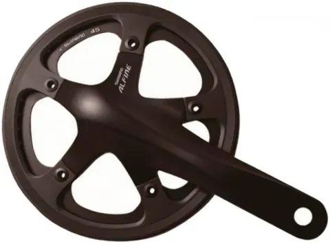 SHIMANO Kurbelgarnitur ALFINE FC-S501 - 39 Zähne, schwarz