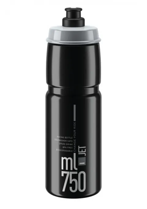 Elite Trinkflasche Jet schwarz/grau 750ml