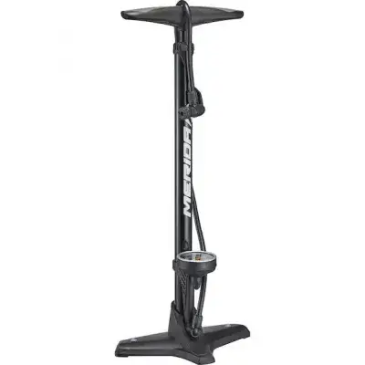 Merida Standpumpe BASIC 61 cm Schwarz - Präzise Luftpumpe mit 2,5" Manometer
