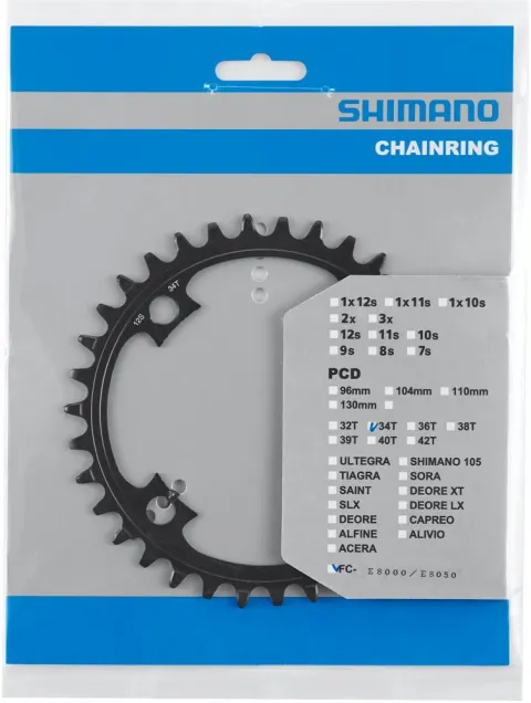 SHIMANO Kettenblatt SM-CRE80-12 34Z - effiziente Performance für E-Bike Antriebe
