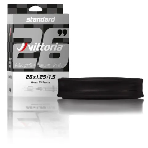Vittoria Schlauch Standard 26x1.95/2.50 SV Presta 95 - zuverlässiger MTB-Fahrradschlauch