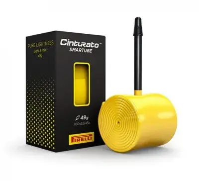Pirelli Cinturato SmarTUBE Schlauch 28 Zoll 33-45-622 60 Millimeter SV Presta TPU gelb-schwarzes…