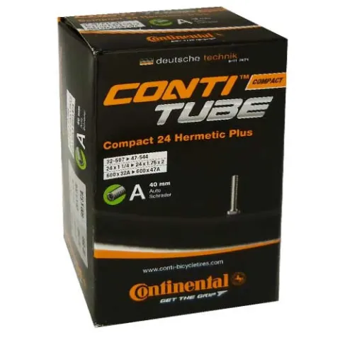 Continental Fahrradschlauch 24 Zoll (24x1.25-1.75) Hermetic Plus Autoventil 40mm - 32-47/507-544