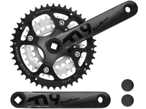 SunRace FCM914 Kurbelsatz 44-32-22 Zähne 175mm 3x7/8/9-fach Schwarz