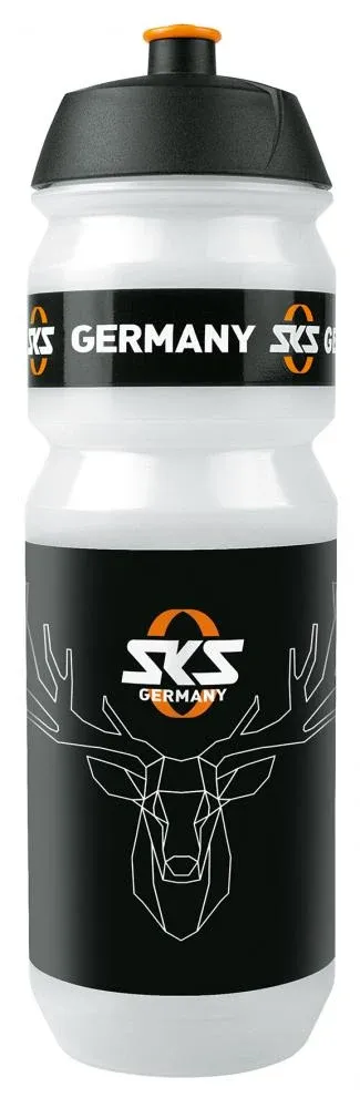 SKS Trinkflasche Large 750 ml - Transparenter Kunststoff mit stilvollem Hirsch-Motiv, BPA-frei,…