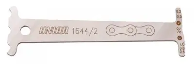 Unior Kettenverschleißlehre Standard 1644/2  Präzisionsstahl, misst 10 Kettenglieder, kompatibel…