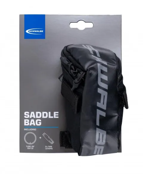 Schwalbe Satteltasche 28 Zoll mit SV17 Ersatzschlauch und 2 Reifenhebern