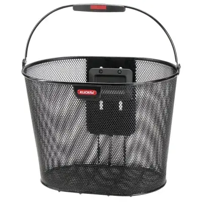 Klickfix Fahrradkorb Oval Plus schwarz ohne Lenkeradapter 25x36x27 cm