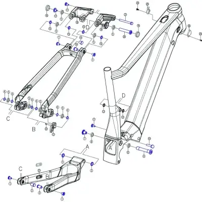 Centurion Bolzenkit Inkl. Federbeinbol Lhasa E My20