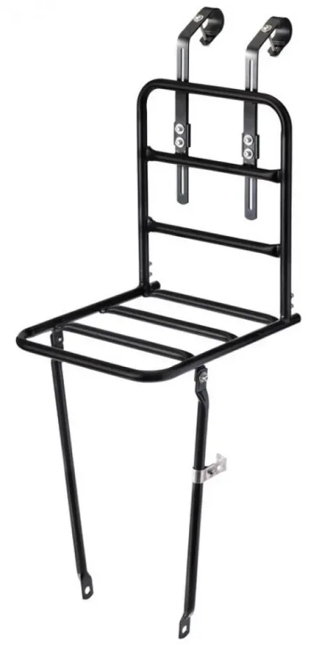 Basil Vorderrad-Gepäckträger Carrier L schwarz matt - robuster Frontgepäckträger für Fahrrad