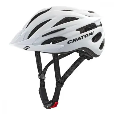 Cratoni Pacer MTB Fahrradhelm weiß matt S/M (54-58 cm), 20 Belüftungsöffnungen, abnehmbares Visier,…
