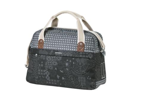 Basil Schultertasche Boheme Carry All charcoal mit Reißverschluss 18 Liter
