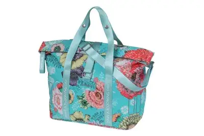 Basil Bloom Field Schultertasche Sky Blue - 11 Liter Fahrradtasche für Damen mit KF-HOOK System -…