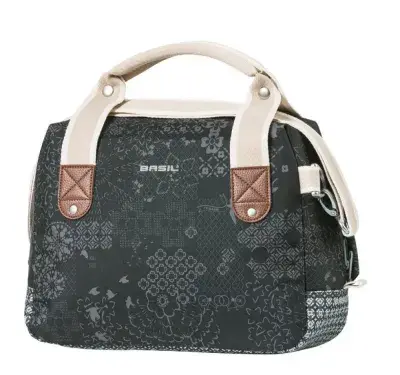 Basil Lenkertasche Boheme City Bag charcoal mit Reißverschluss 8 Liter