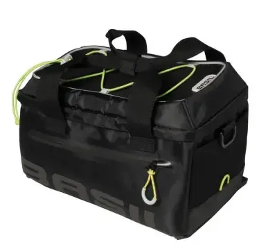 Basil Gepäckträgertasche Miles black lime wasserdicht 7l
