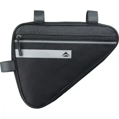 Merida Rahmentasche TRIANGLE STRIPE 3 Liter Schwarz/Grau - Wasserabweisende Fahrradtasche mit…