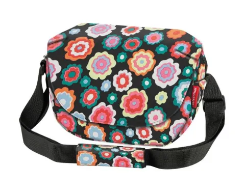 KLICKfix Funbag Happy Flowers Lenkertasche 4L - 19x8x25 cm für Fahrrad - Fahrradträger