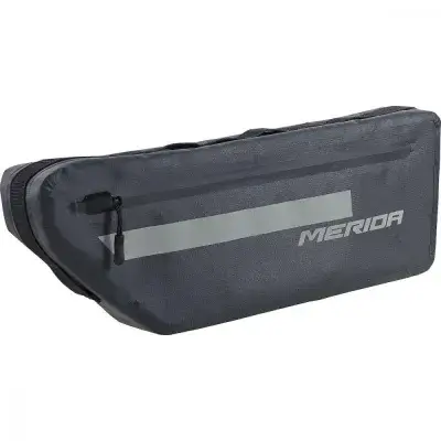 Merida Travel Bag M Rahmentasche Schwarz - Wasserdichte Bikepacking Tasche 44x7x15 cm