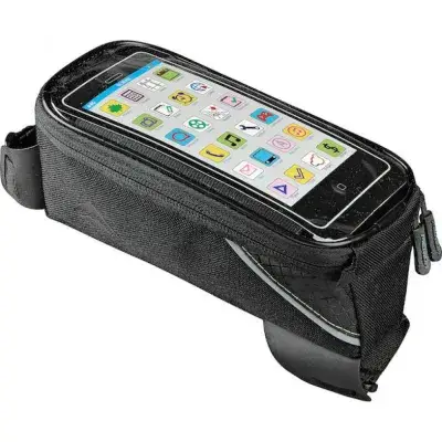 Merida Oberrohrtasche Smartphone Touchscreen L Schwarz - Wasserfeste Fahrradtasche mit…