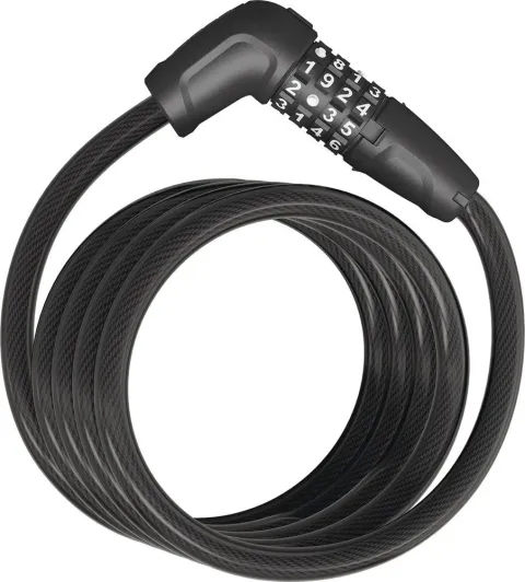 Abus Spiralkabelschloss Numero 5510C Security Level 3 Farbe schwarz Länge 180 cm