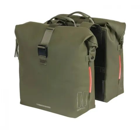 Basil Doppelpacktasche SoHo Nordlicht moosgrün 31x13x37cm