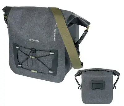 Basil Lenkertasche Navigator Storm KF schwarz 11 Liter - Wasserdichte Fahrradtasche mit…