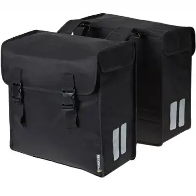 Basil Mara 3XL Doppelte Fahrradtasche, 52L, schwarz, wasserabweisendes Polyester, robuste Qualität,…