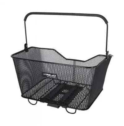 XLC BA-B09 Carry More II Fahrradkorb, schwarz, Hinterradkorb mit Adapterplatte für XLC…