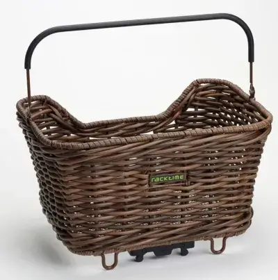 Racktime Baskit Willow Fahrradkorb 20 L braun 43x31x24,5 cm, Korb mit Snapit Adapter,…