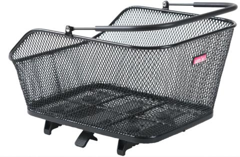 Unix Korb Fabrice Topklip Schwarz 40x31x21 cm - Stabiler Gepäckträgerkorb für Fahrrad