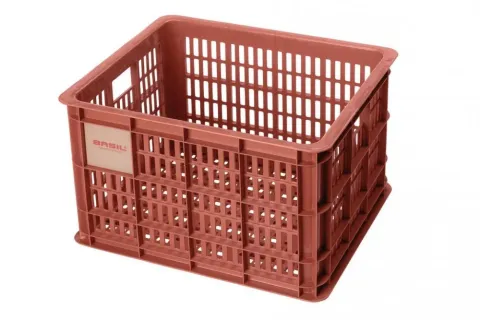 Basil Crate M Fahrradkiste, 29,5L, recycelter Kunststoff, rot, 33x44x25 cm, geeignet für MIK,…
