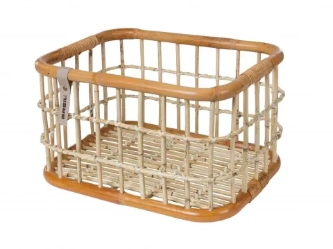 Basil Green Life Rattan L Fahrradkorb 30 Liter natur