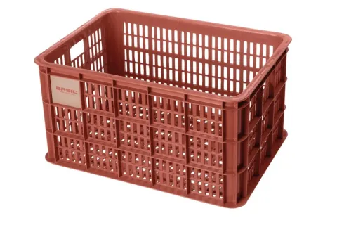 Basil Fahrradkiste Crate L terra red 29,8x39x26,5 cm - stabile Kunststoffbox für Gepäckträger, 40…