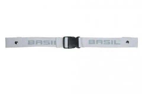 Basil Gepäckgurt Class Reflex grau - abnehmbar reflektierend passend für Basil Class Fahrradkorb