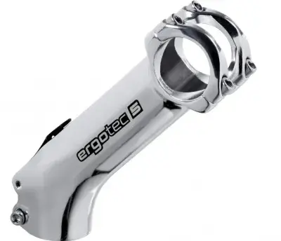 Ergotec High Charisma Ahead Vorbau 31,8 mm 90 mm silber Level 5 - 45° Winkel, 6061-T6 Alu, e-Bike…