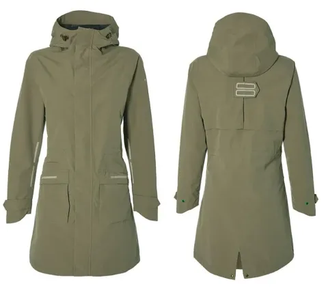 Basil Regenparka Mosse Woman Olive Green XS - Bekleidung