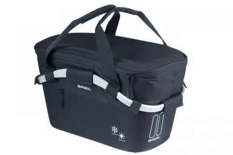 Basil Classic Carry All ISO MIK Hinterradkorb 18 Liter - isoliert, MIK-Adapterplatte, schwarz