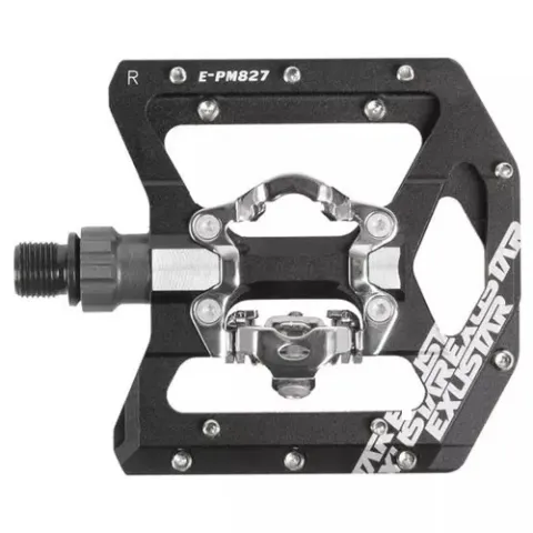 Messingschlager Pedale PM827 schwarz Exustar Half-Clipless 311867