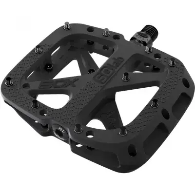 SQlab Pedale 5OX Short Standard schwarz - MTB Plattformpedal mit Traction Pads