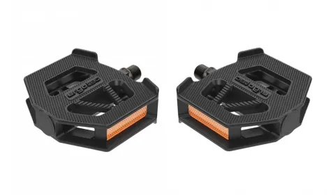 ergotec Pedal EP-K Pedale - Kunststoff schwarz 82x75mm 9/16 Gleitlager Reflektoren mit…