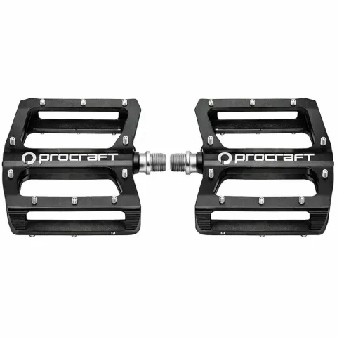 Procraft Freeride Pro Pedal 94x100x17 mm Schwarz - Große Standläche, 10 Pins, satter Halt