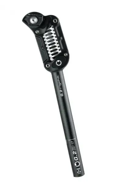 by,schulz Federstütze G.2 LT Hard 30,9 x 380 mm schwarz - Komfortable Parallelogramm-Sattelstütze