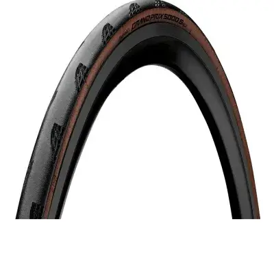 Continental Reifen Grand Prix 5000 S 28x1.25 Zoll 32-622 schwarz braun TLR faltbar - Faltreifen
