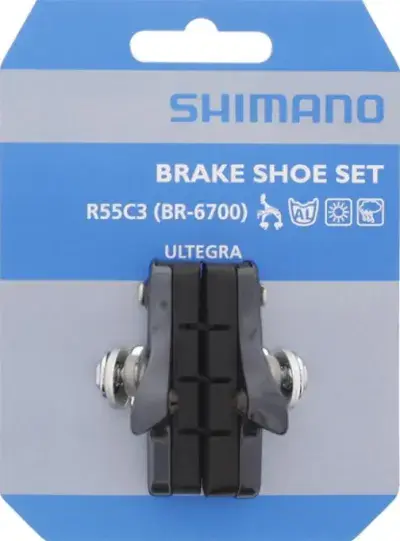 SHIMANO Bremsschuh R55C3 Cartridge BR-6700 Bremsschuhe - für Alufelgen Rennradbremsen