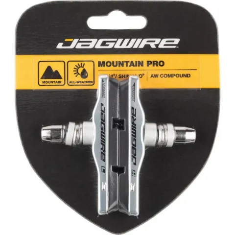 Jagwire Mountain Pro Cartridge Bremsschuhe V-Brake Schwarz/Silber - Allwetter-Bremsleistung