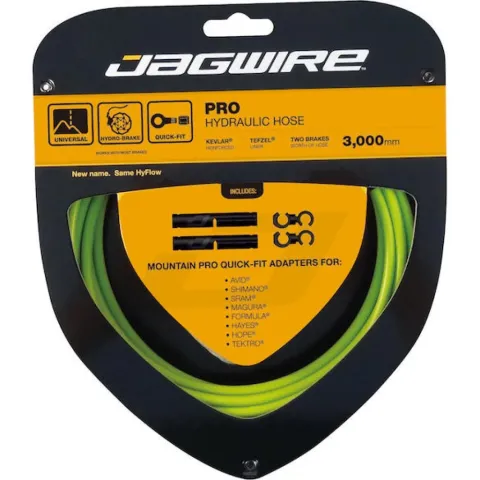 Jagwire Pro Hydraulic Bremsleitung 3000 mm Grün - Kevlar-verstärkte Hydraulikleitung