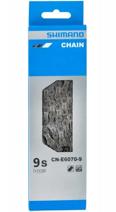 SHIMANO Kette CN-E6070 9-fach 118 Glieder - robuste E-Bike-Kette für präzise Schaltvorgänge