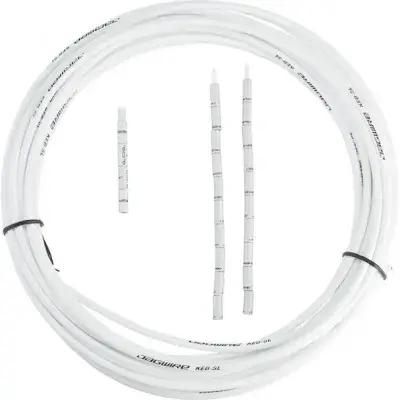 Jagwire KEB-SL Bremszugaußenhülle 5 mm x 10 m Weiß - Kevlar-Verstärkt mit Slick-Lube